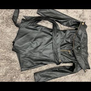 Leather romper